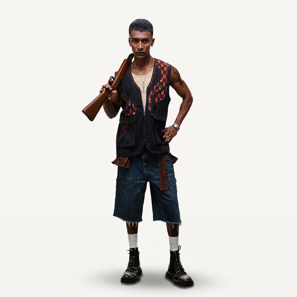Bagh Utility Vest — full look