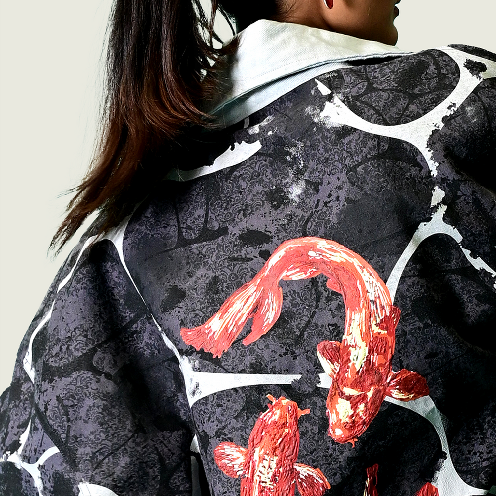 Coala Float Jacket — Nazneen embroidery detail