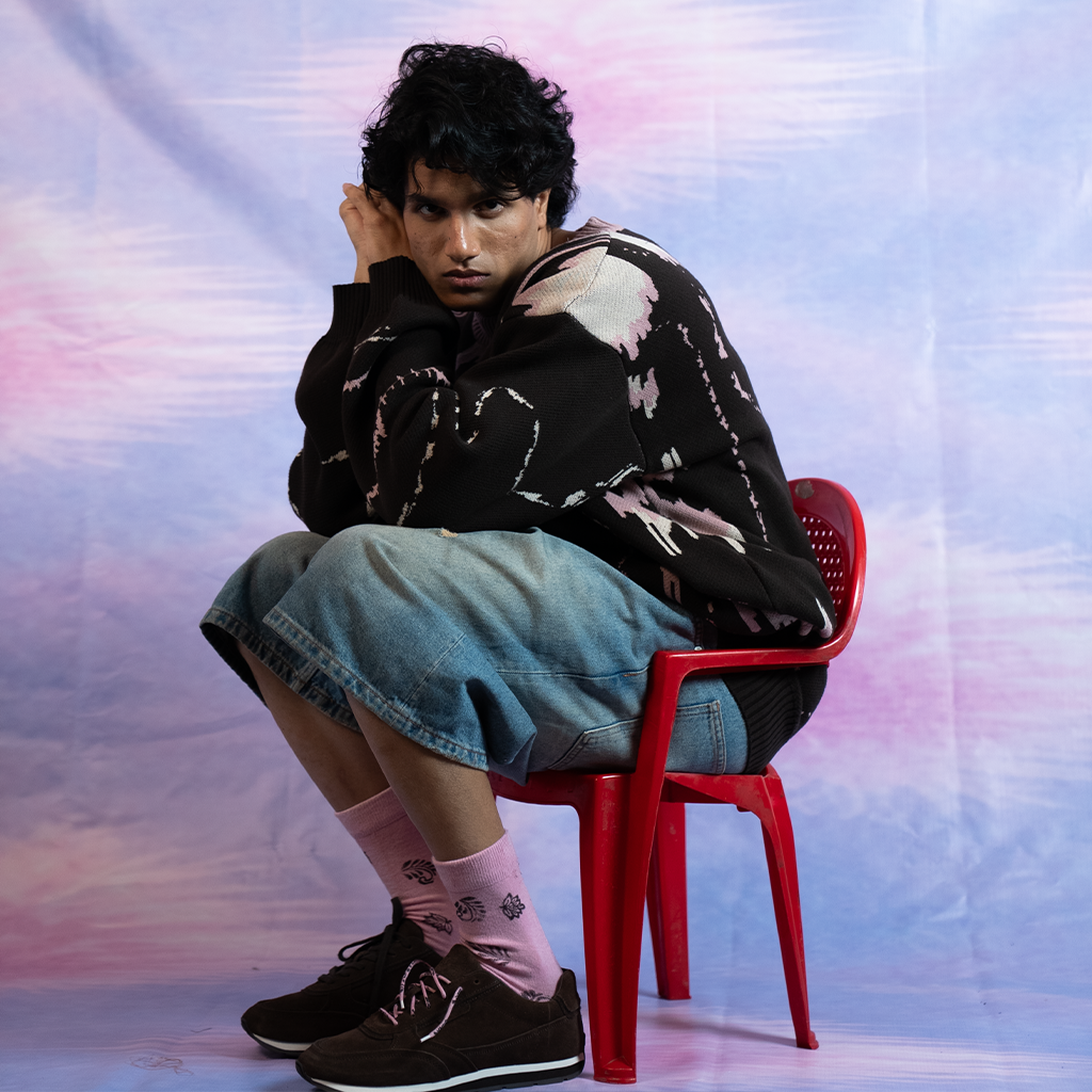 Pocham Pink Knit — mid shot