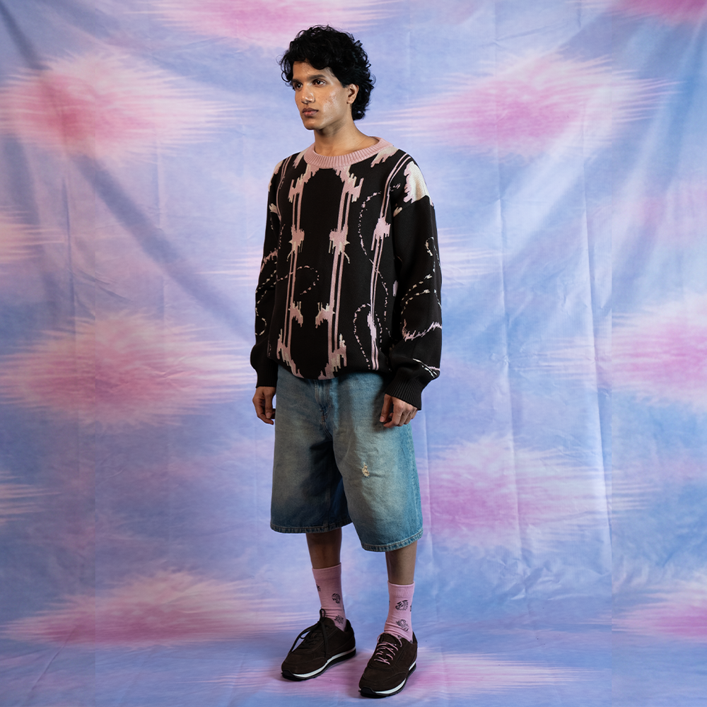 Pocham Pink Knit — full look